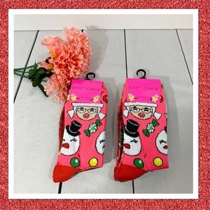 Betsey Johnson Large Holiday Socks 2 Packs of 3